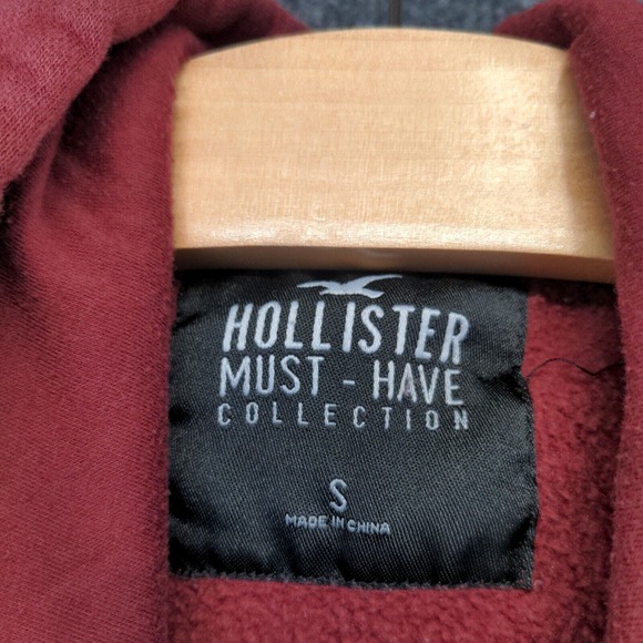 Hollister Californa Men's Pullover Hoodie Red Size Small Must Have Collection - Picture 15 of 16